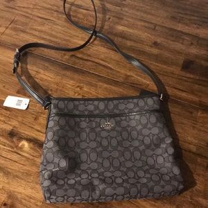 NWT Coach signature file crossbody